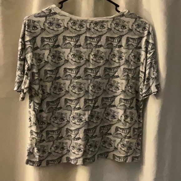 Disney Official Alice In Wonderland Cheshire Cat Print Shirt - Picture 2 of 3